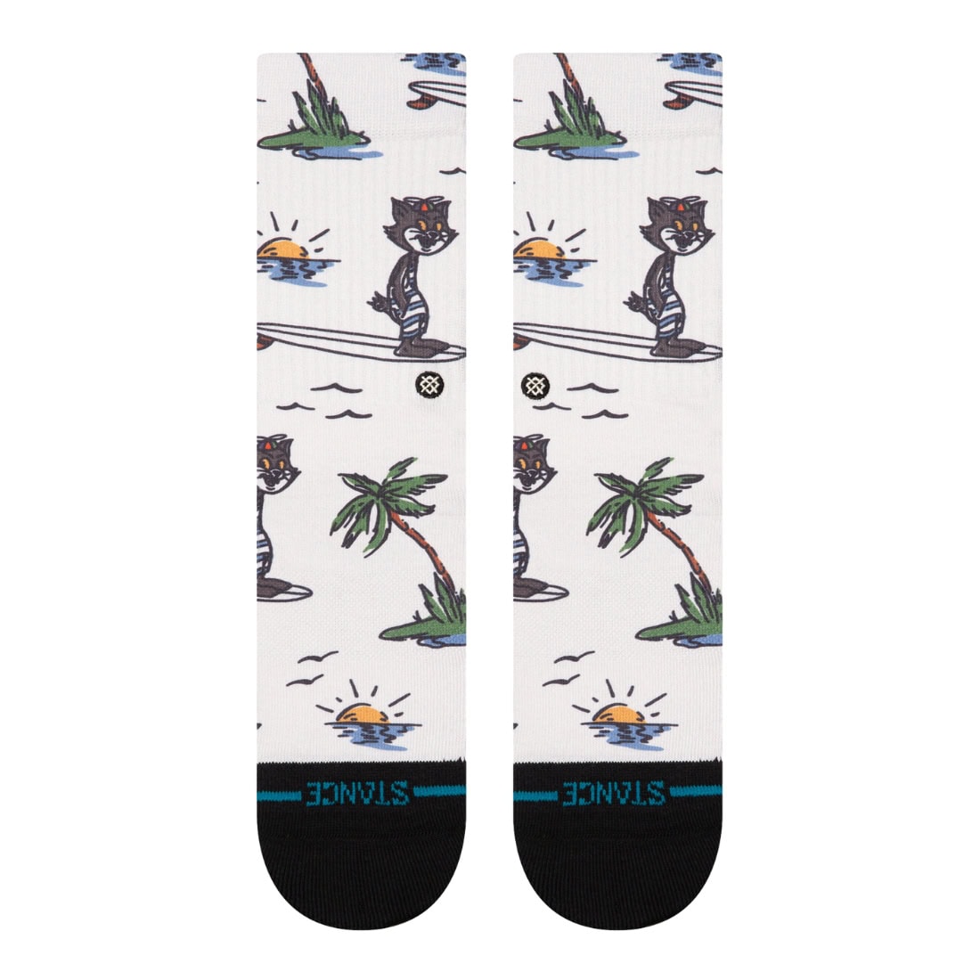 Stance Kool Katz Surf Crew Socks - Canvas - Unisex Crew Length Socks by Stance