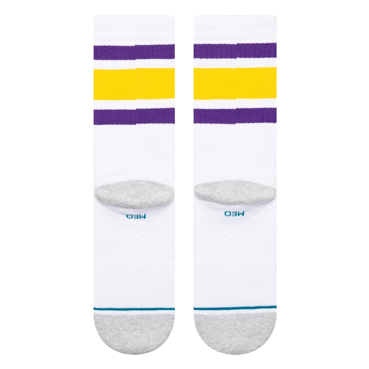 Stance LA Lakers Tube LAL Socks - White - Mens Crew Length Socks by Stance