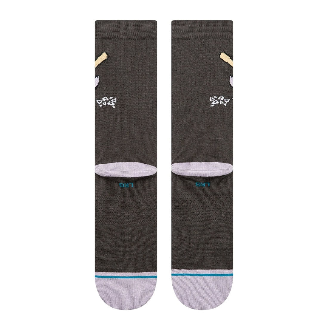 Stance Lights Out Crew Socks - Charcoal - Unisex Crew Length Socks by Stance