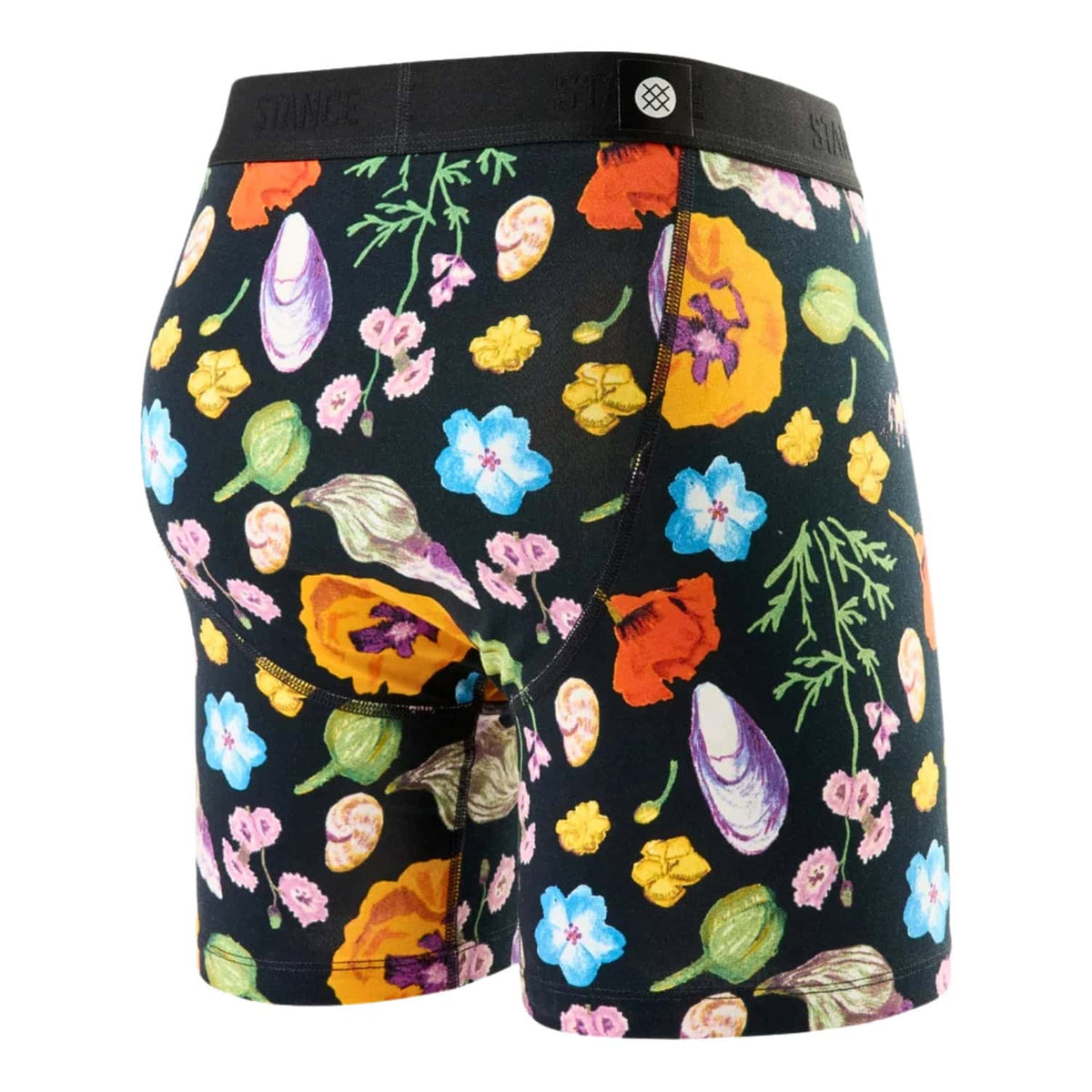 Stance Lucias Floral Cotton Blend Boxer Brief - Black - Mens Boxer Briefs Underwear by Stance