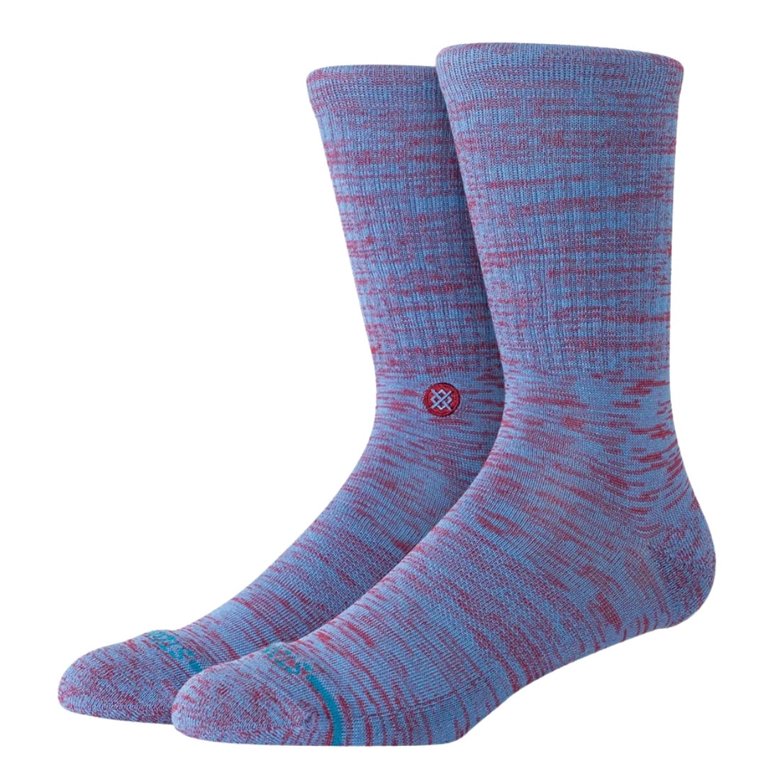 Stance Marled Crew Socks - Capri Blue - Unisex Crew Length Socks by Stance