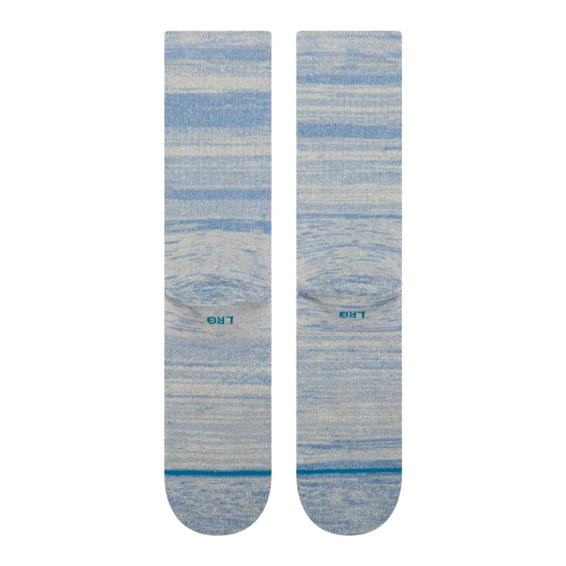 Stance Marled Crew Socks - Grey/Blue - Unisex Crew Length Socks by Stance