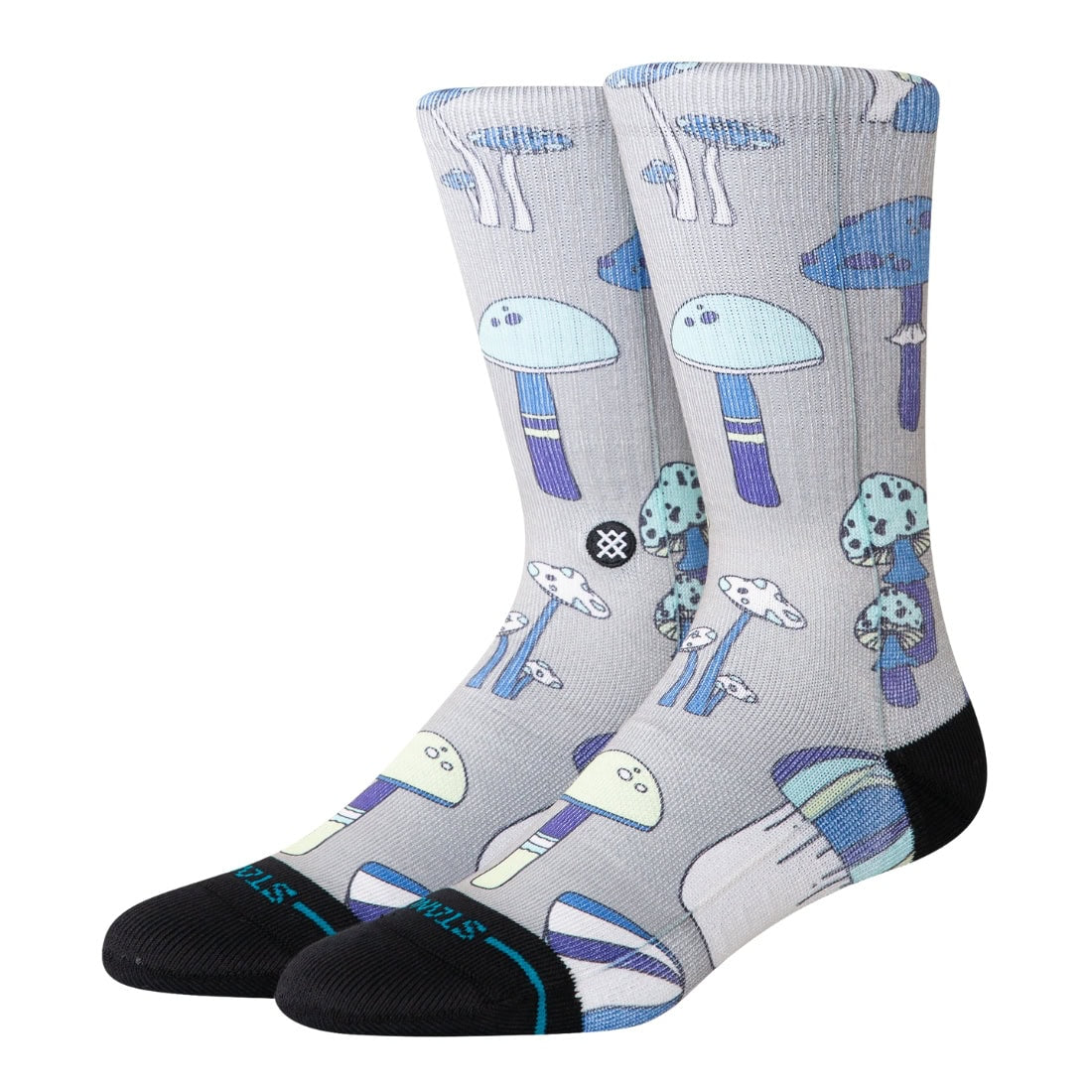 Stance Microbial Crew Socks - String Grey - Unisex Crew Length Socks by Stance