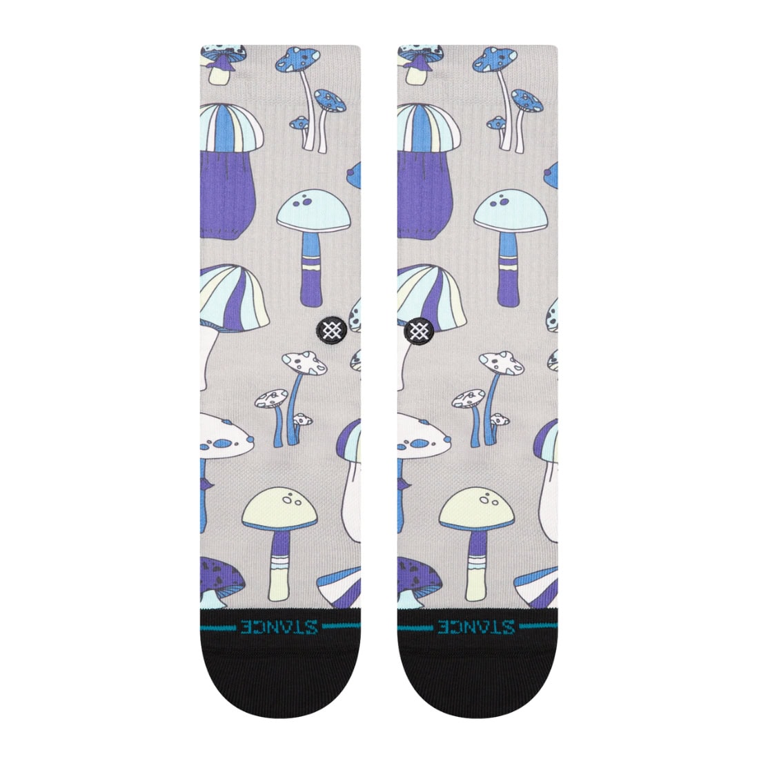 Stance Microbial Crew Socks - String Grey - Unisex Crew Length Socks by Stance