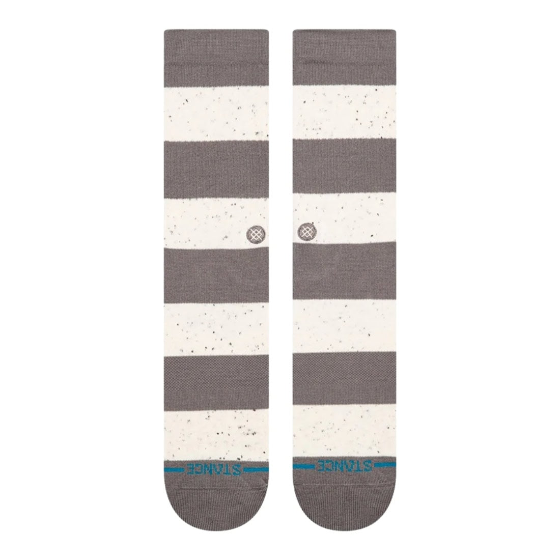 Stance Nep Stripe Crew Socks - Grey - Unisex Crew Length Socks by Stance