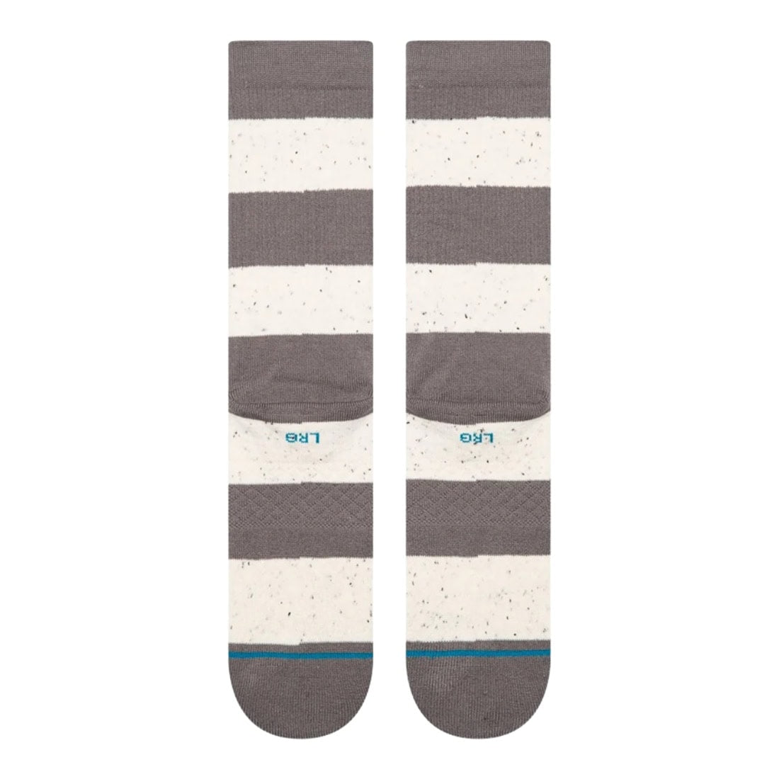 Stance Nep Stripe Crew Socks - Grey - Unisex Crew Length Socks by Stance