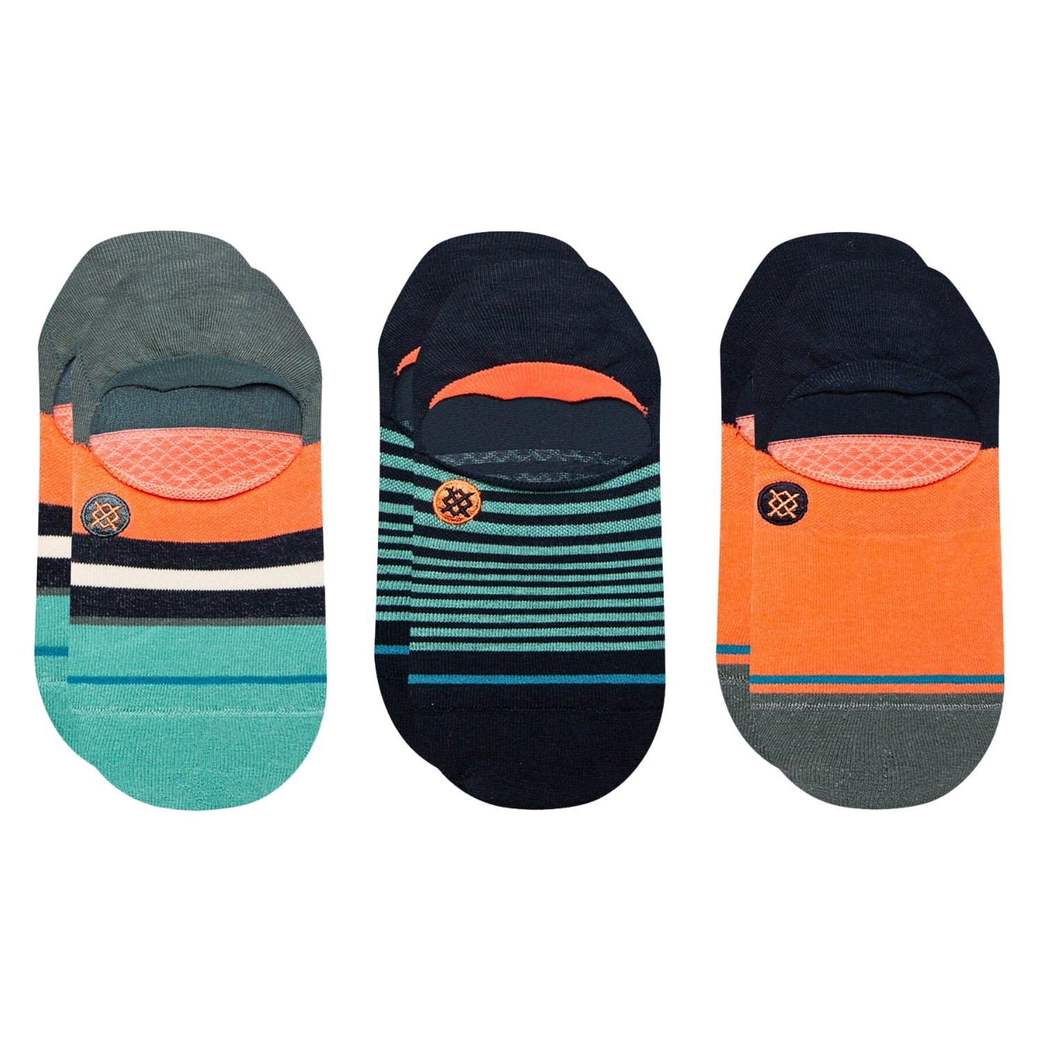 Stance Neptune No Show Socks 3 Pack - Multi - Unisex Invisible/No Show Socks by Stance