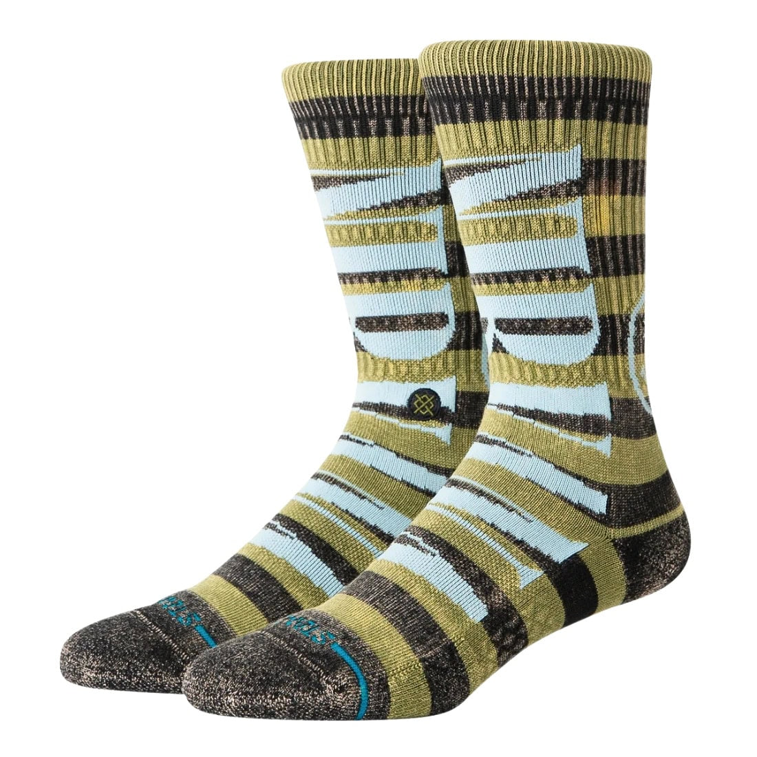 Stance Nirvana Socks - Green - Unisex Crew Length Socks by Stance