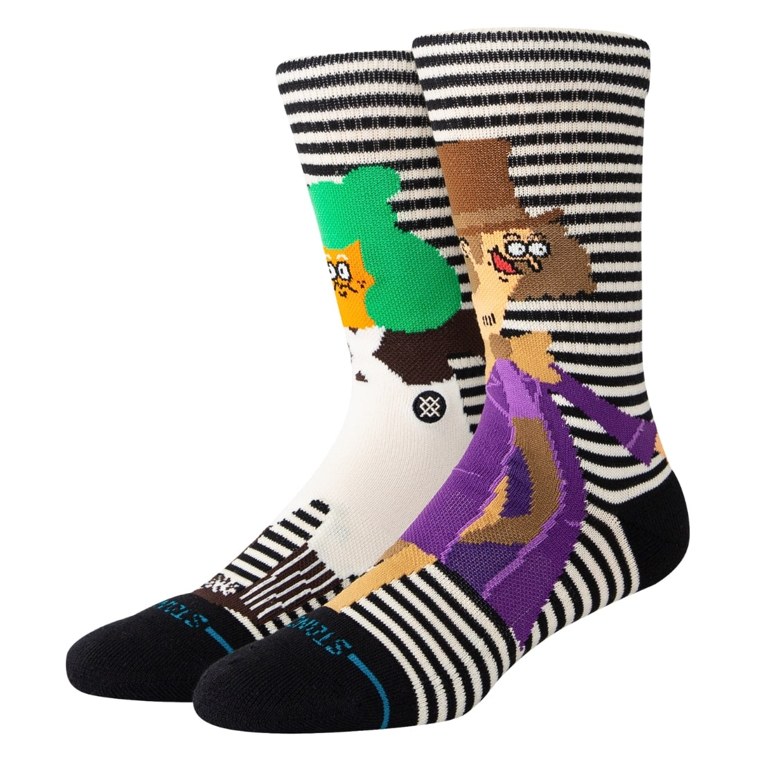 Stance X Willy Wonka Oompa Loompa Socks - Black/White