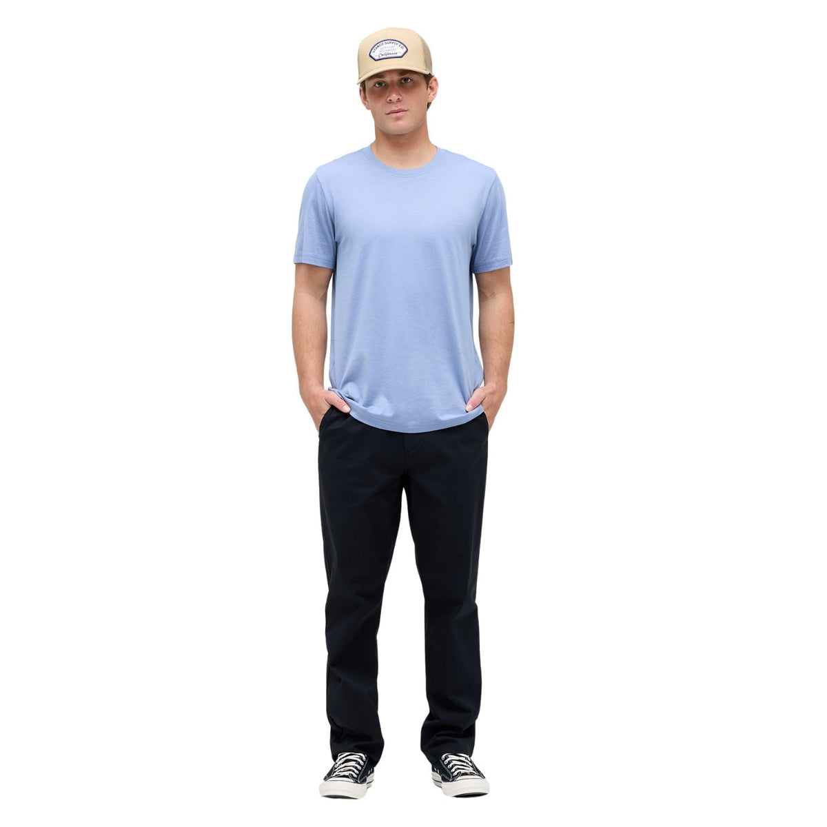 Stance Premiere T-Shirt - Stone Blue - Mens Plain T-Shirt by Stance