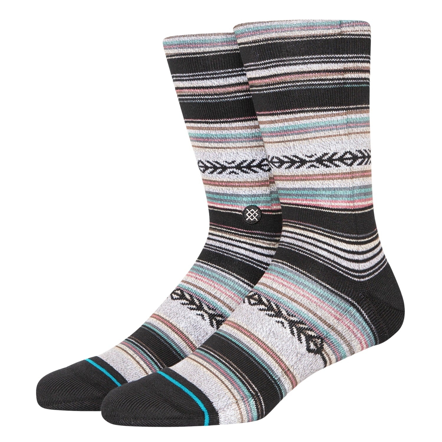 Stance Reykir Socks - Turquoise - Unisex Crew Length Socks by Stance
