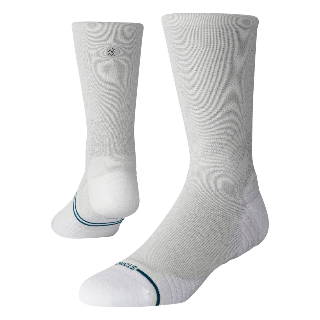 Stance Run Light Crew Socks - White - Unisex Running/Training Socks by Stance