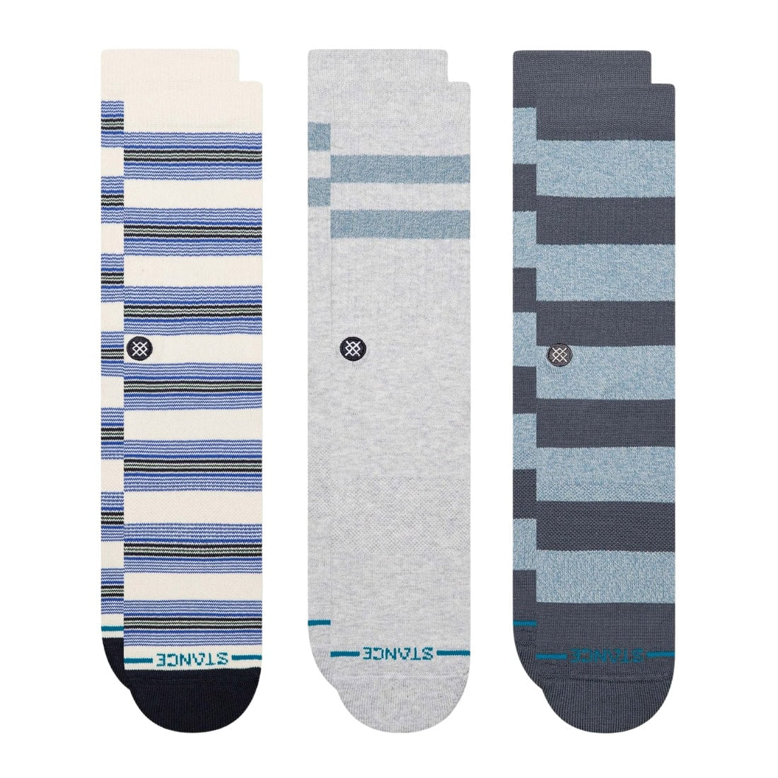 Stance Sako 3 Pack Socks - White - Unisex Crew Length Socks by Stance M (UK5-7.5)