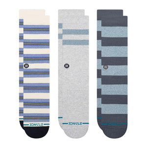 Stance Sako 3 Pack Socks - White - Unisex Crew Length Socks by Stance M (UK5-7.5)
