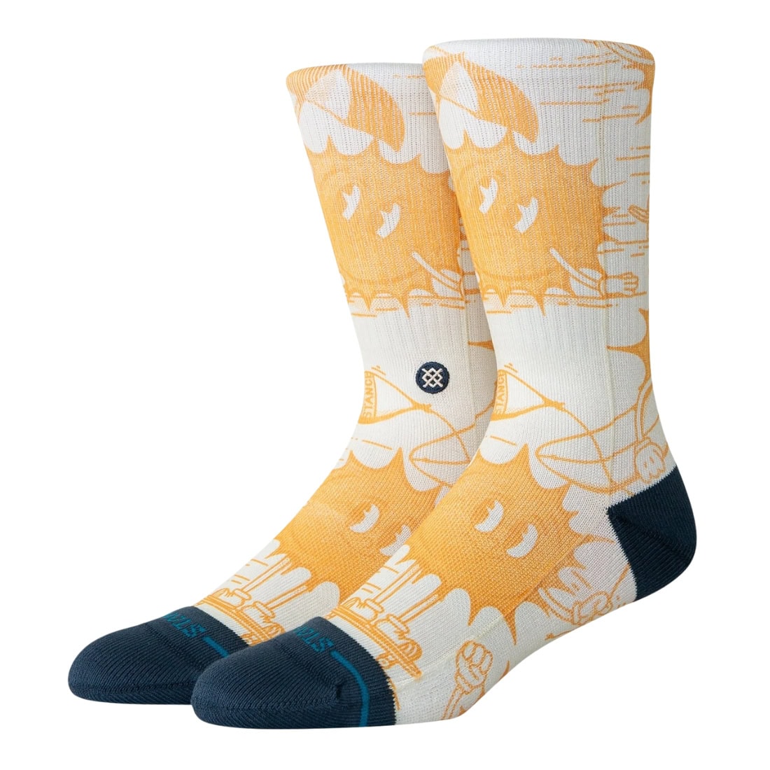 Stance Sonnys Crew Socks - Yellow - Unisex Crew Length Socks by Stance