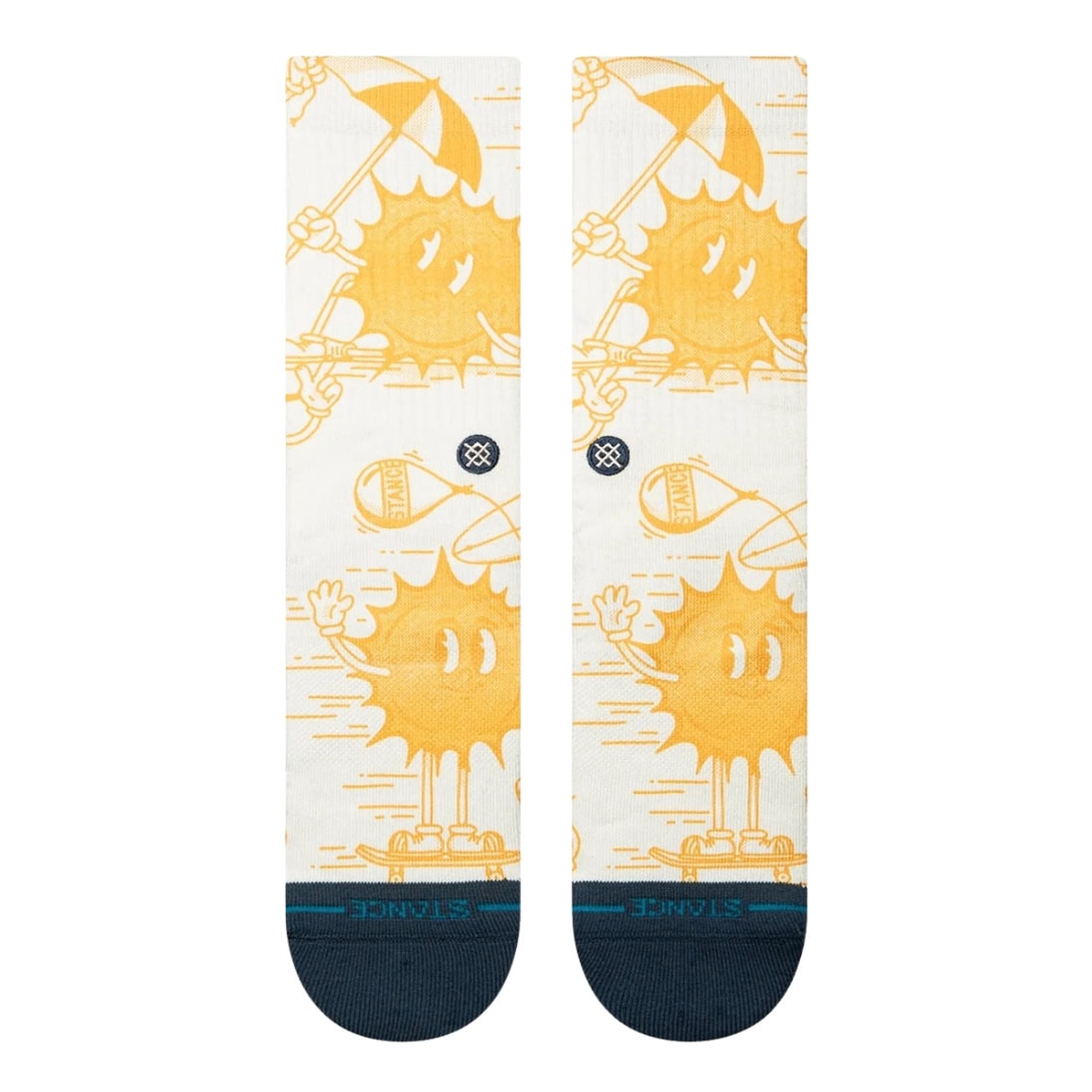 Stance Sonnys Crew Socks - Yellow - Unisex Crew Length Socks by Stance
