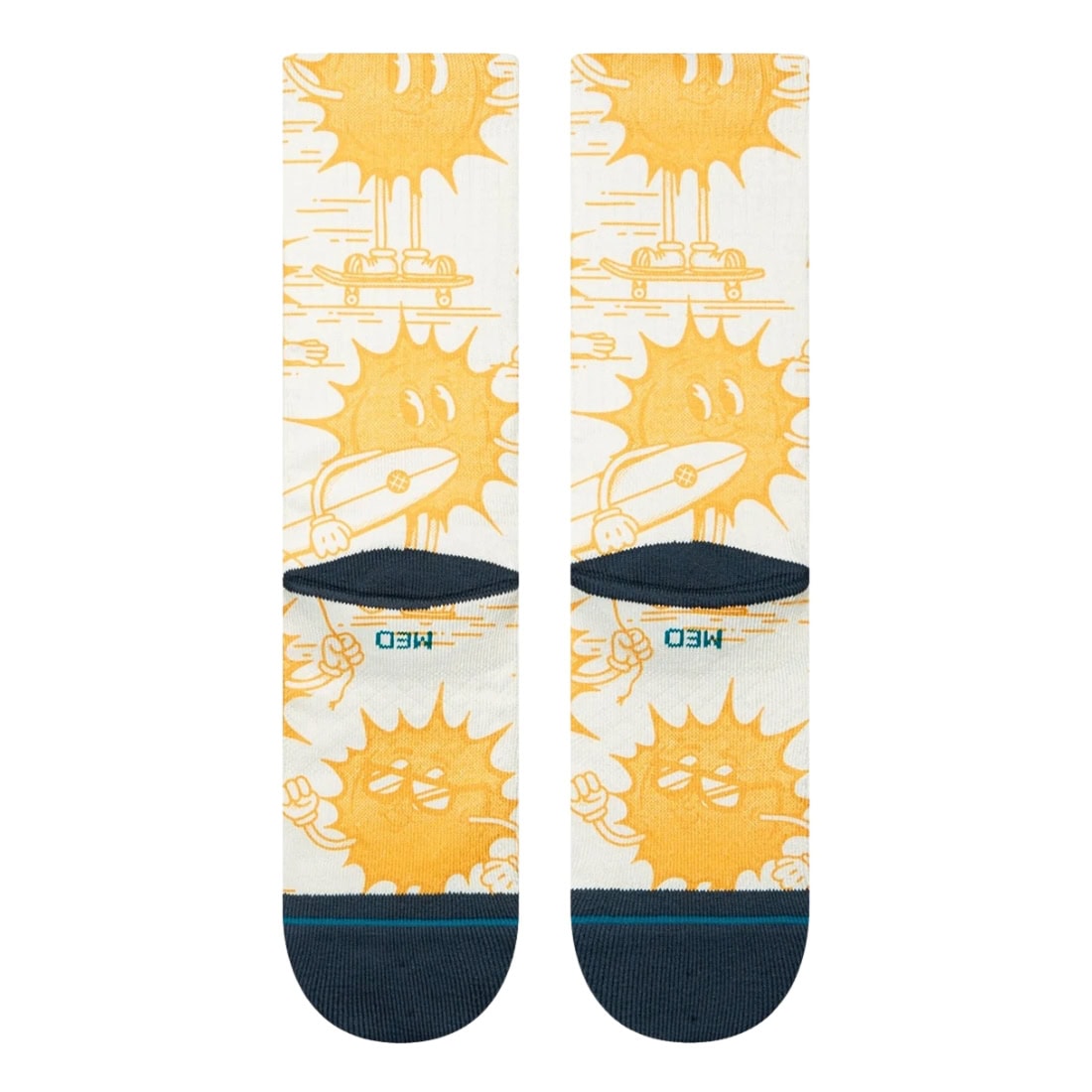 Stance Sonnys Crew Socks - Yellow - Unisex Crew Length Socks by Stance