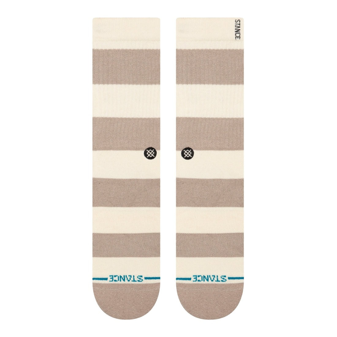 Stance Stacked Up Crew Socks - String Grey - Unisex Crew Length Socks by Stance