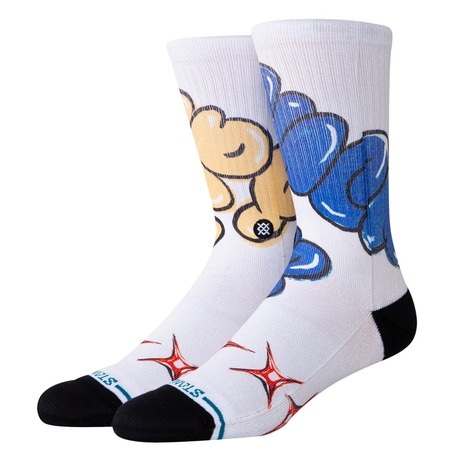 Stance Tryin Sucker Crew Socks - White - Unisex Crew Length Socks by Stance