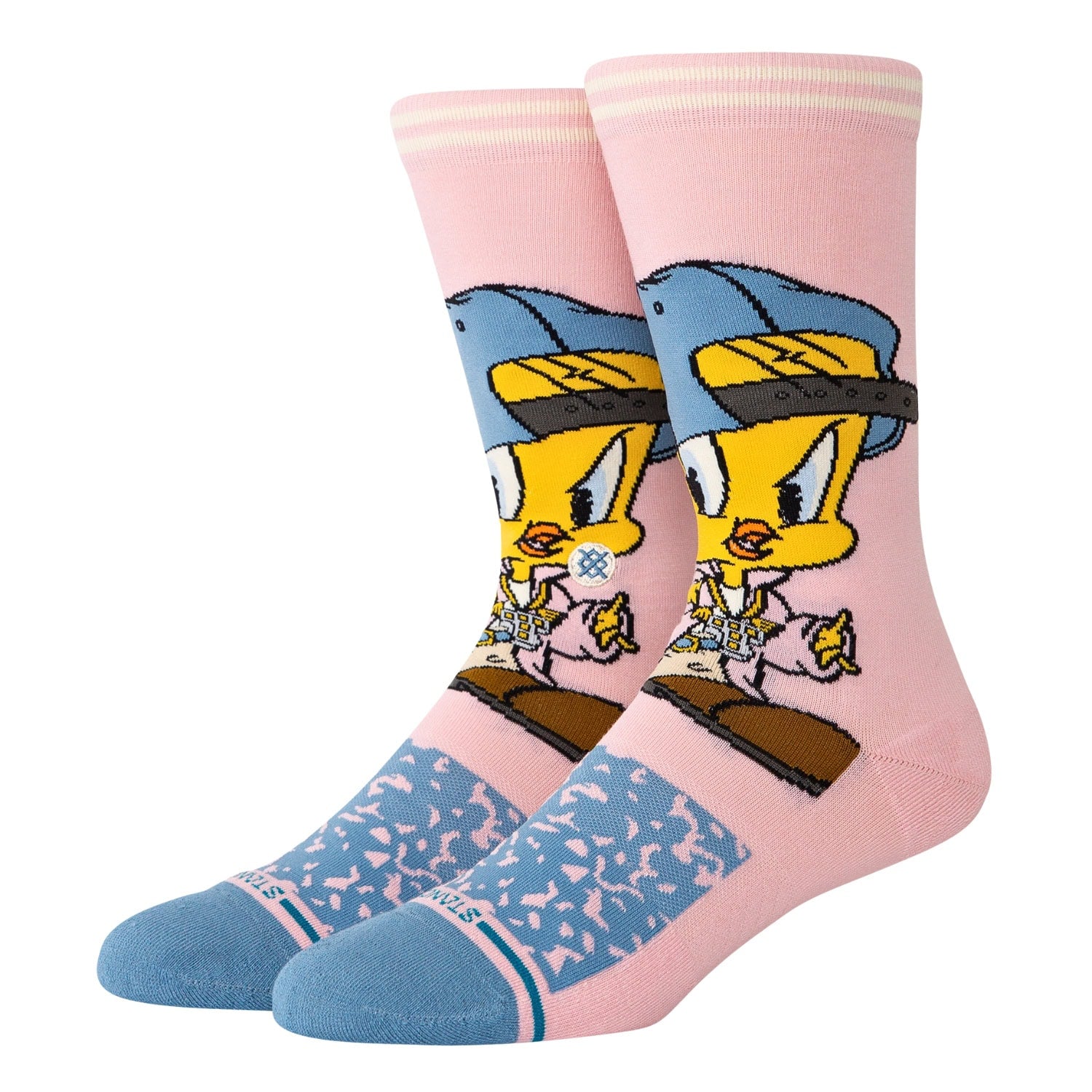 Stance Tweetie Crew Socks - Pink - Unisex Crew Length Socks by Stance