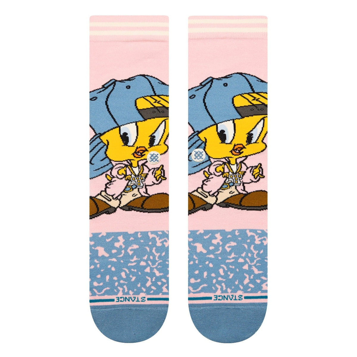 Stance Tweetie Crew Socks - Pink - Unisex Crew Length Socks by Stance