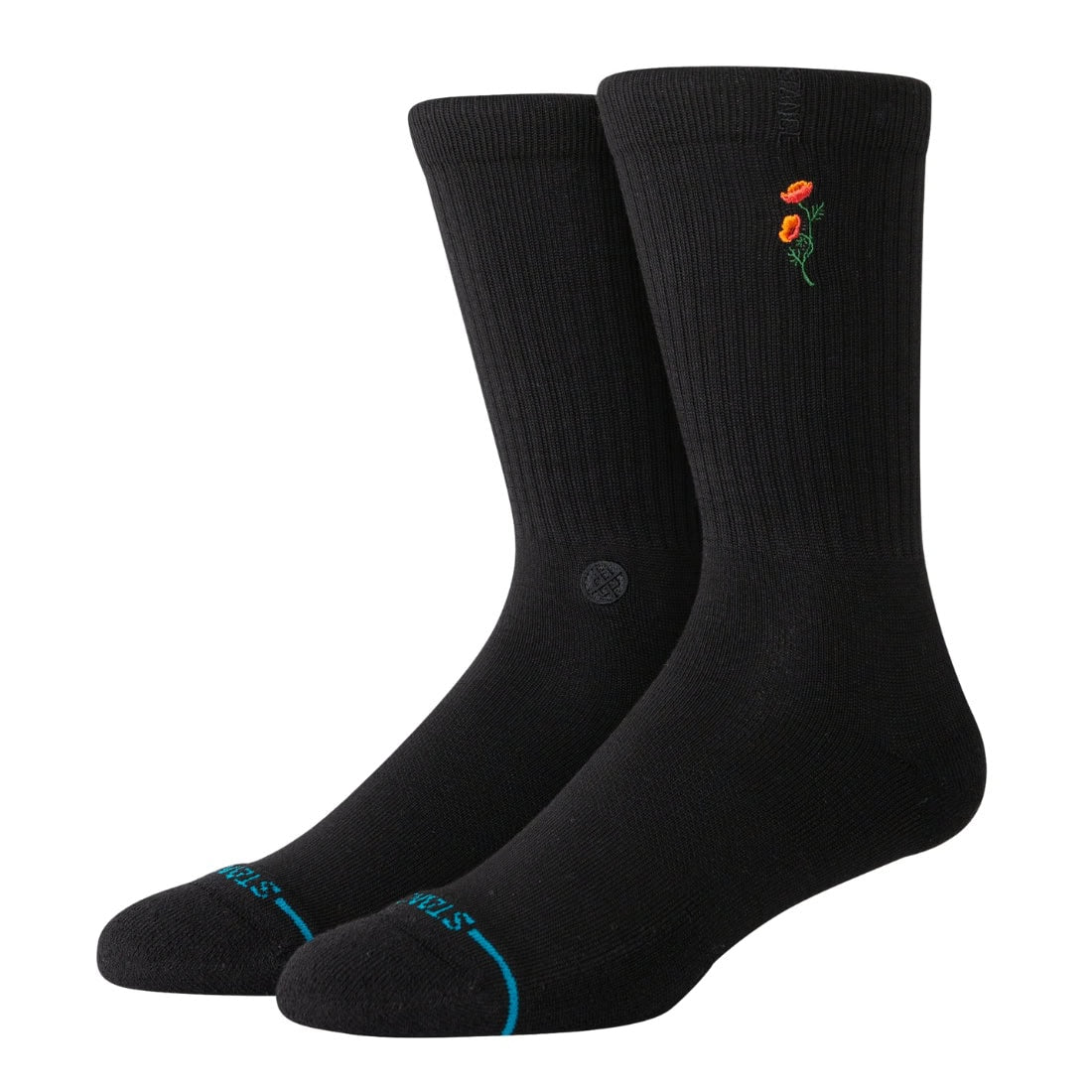 Stance Twiggy Crew Socks - Black - Unisex Crew Length Socks by Stance