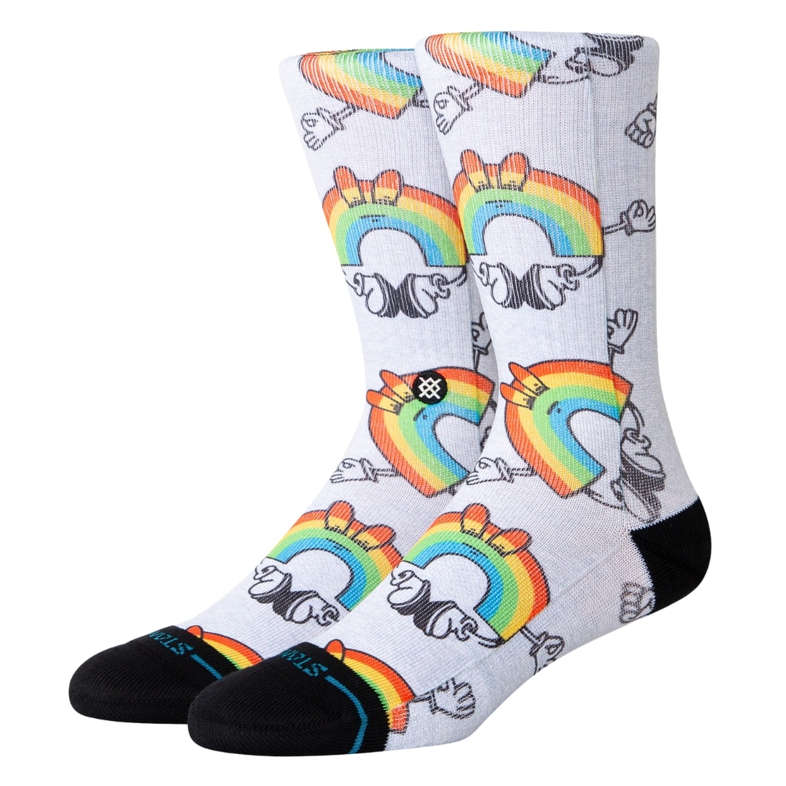 Stance Vibeon Socks - Rainbow - Unisex Crew Length Socks by Stance