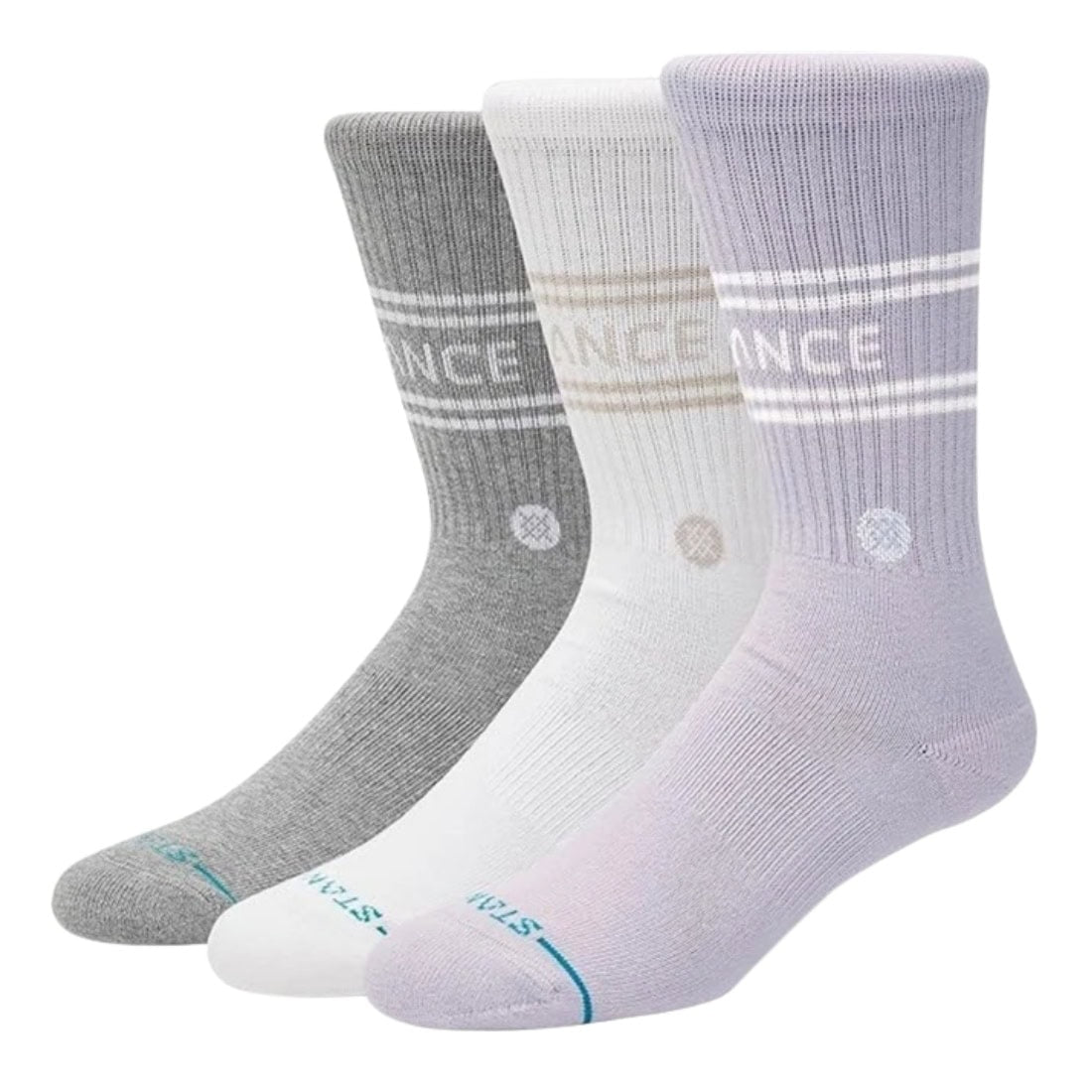 Stance Vital 3 Pack Crew Socks - Purple - Unisex Crew Length Socks by Stance