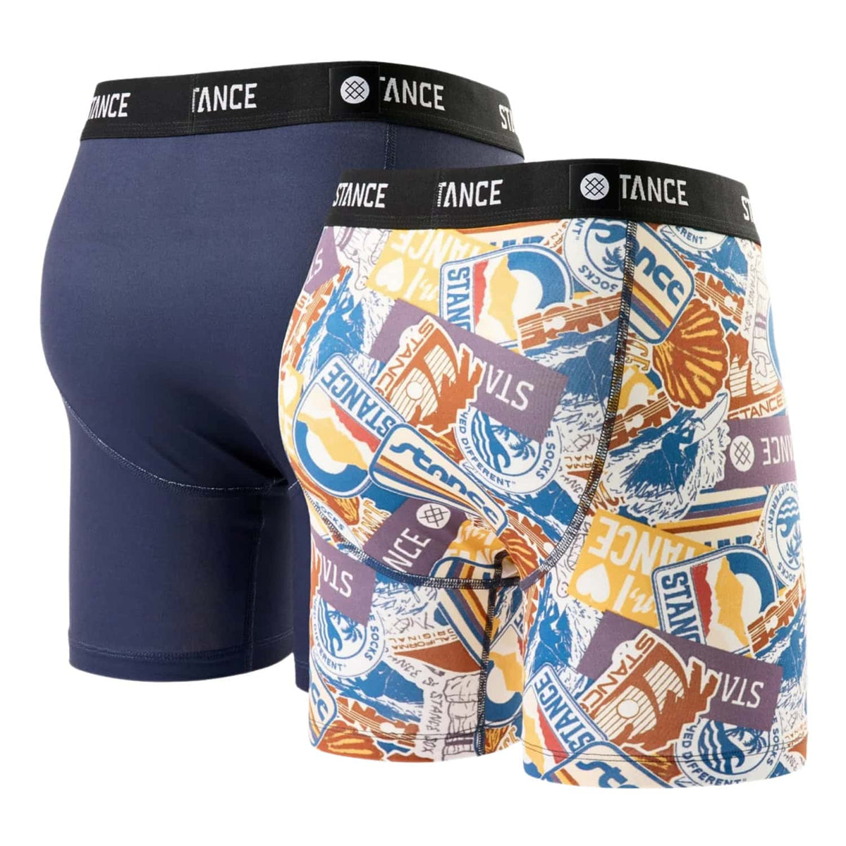 Stance West Coast Poly Blend Boxer Brief (2 Pack) - Multi - Mens Boxer Briefs Underwear by Stance