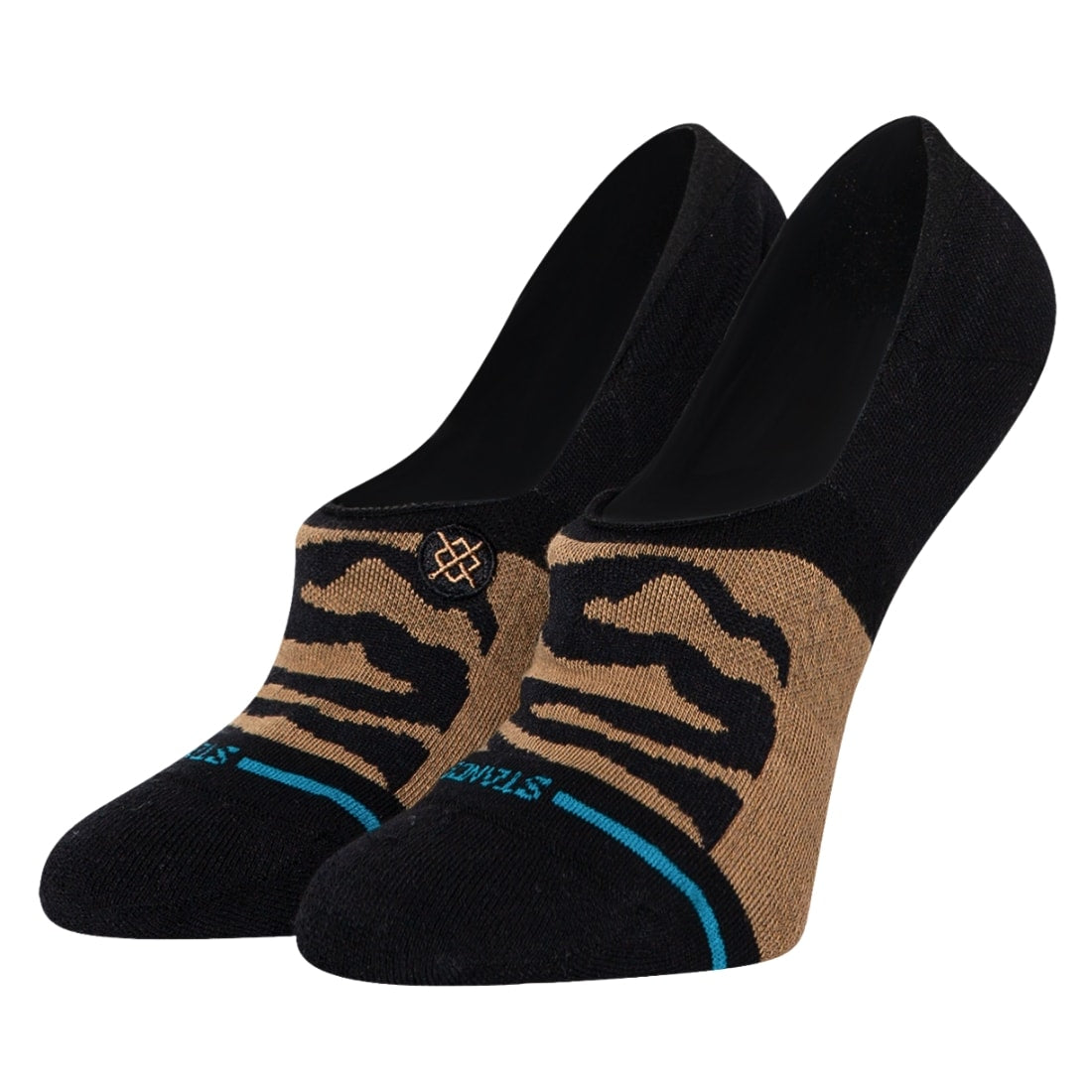 Stance Womens Animalistic No Show Socks - Black Brown - Womens Invisible/No Show Socks by Stance