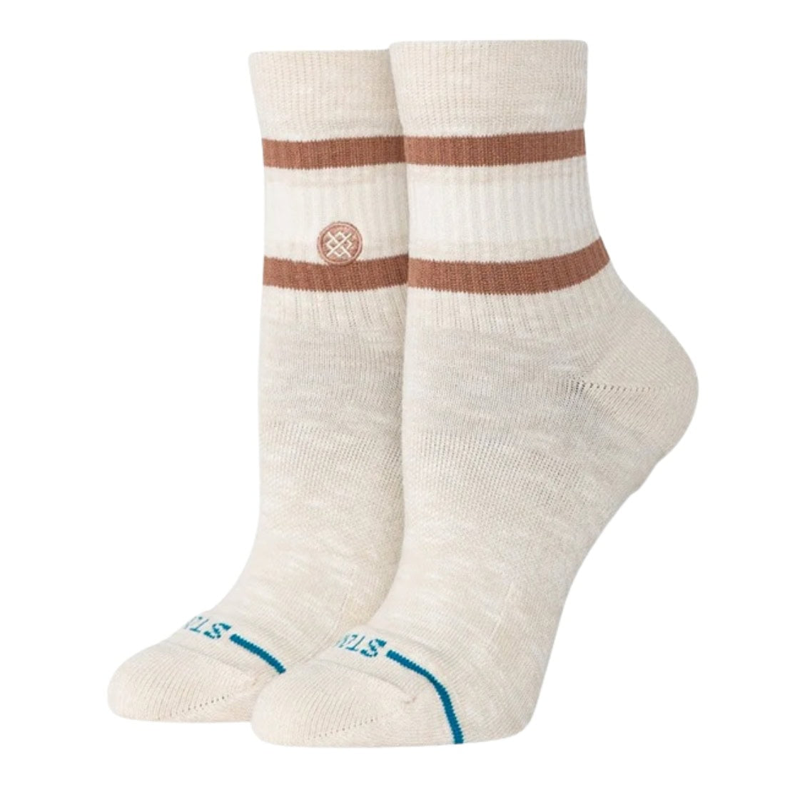 Stance Womens Boyd Slub Quarter Socks - Cream - Womens Low Ankle Socks by Stance