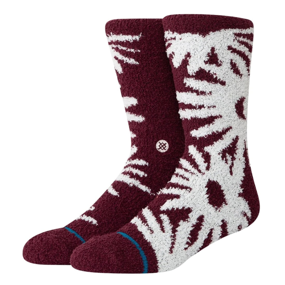 Stance Womens Daisies Cozy Crew Socks - Fig - Womens Crew Length Socks by Stance