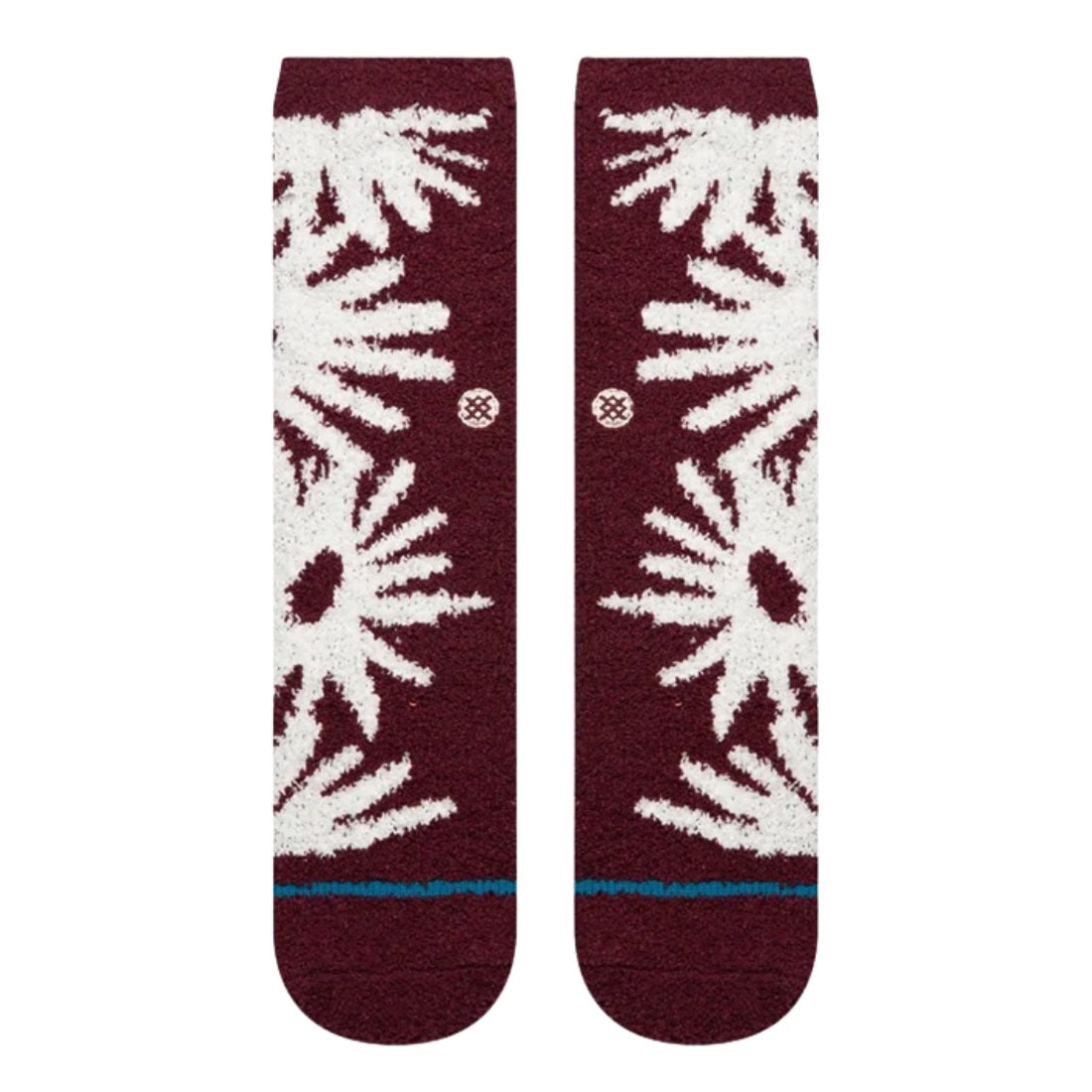 Stance Womens Daisies Cozy Crew Socks - Fig - Womens Crew Length Socks by Stance