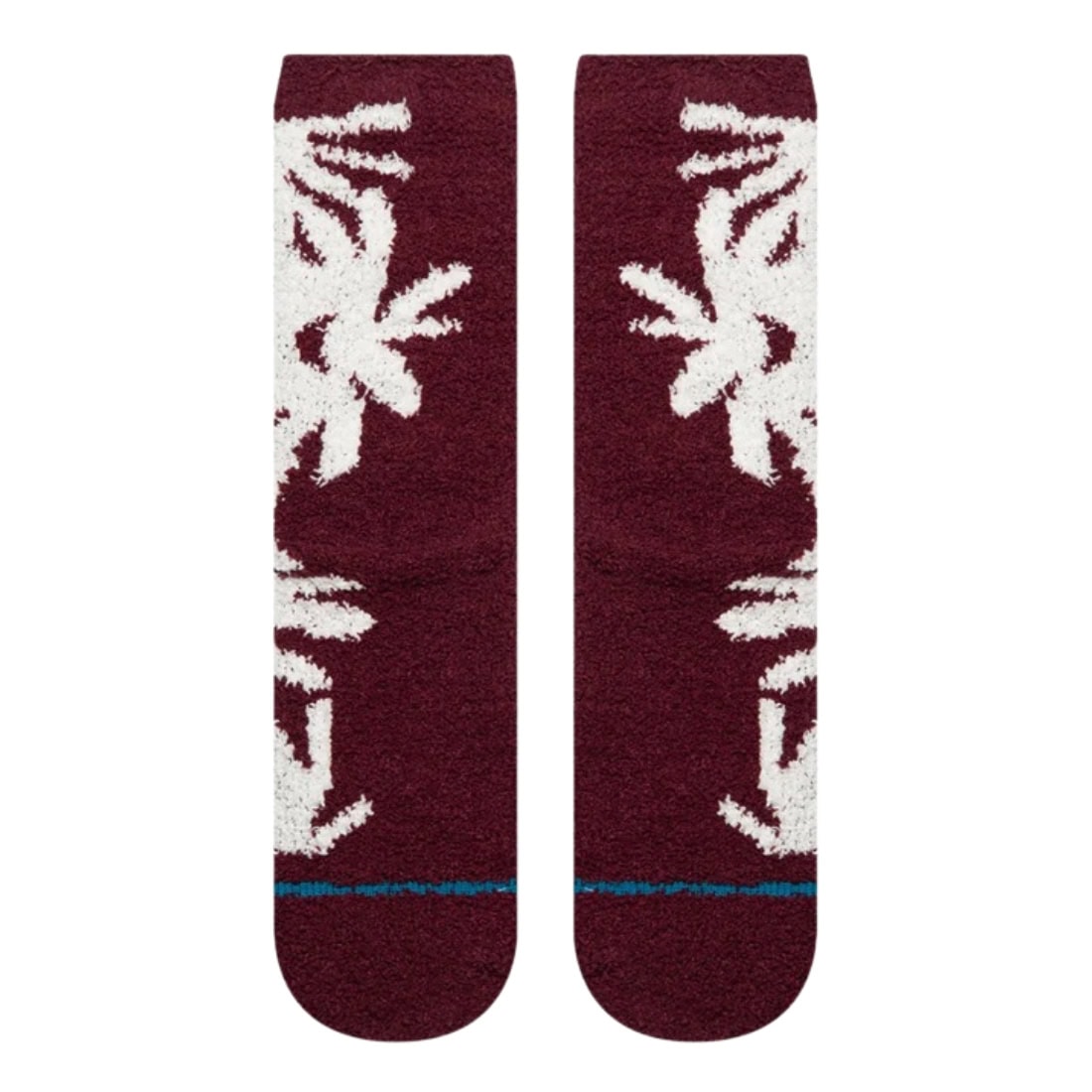 Stance Womens Daisies Cozy Crew Socks - Fig - Womens Crew Length Socks by Stance