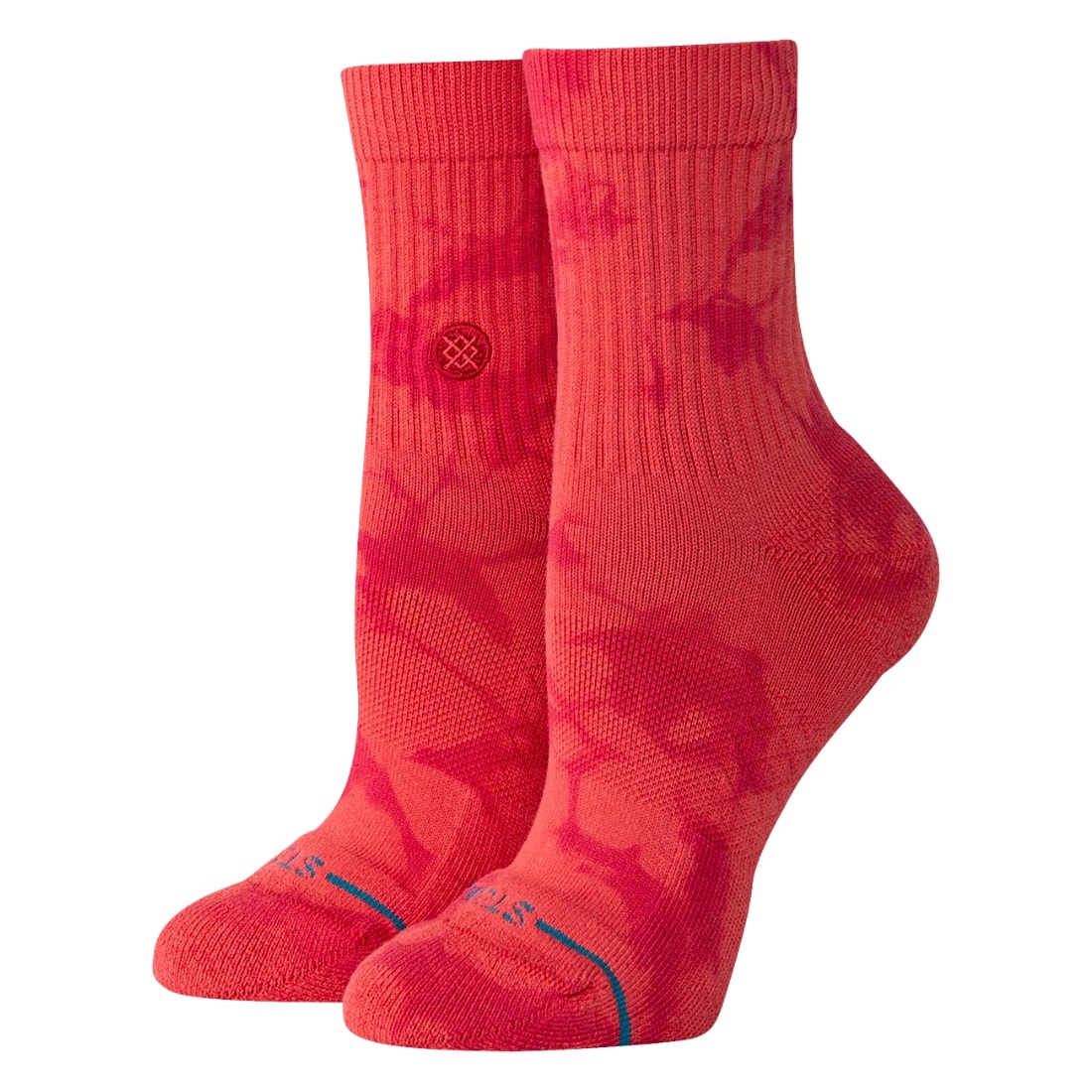 Stance Womens Dye Namic Quarter Socks - Red - Womens Low Ankle Socks by Stance