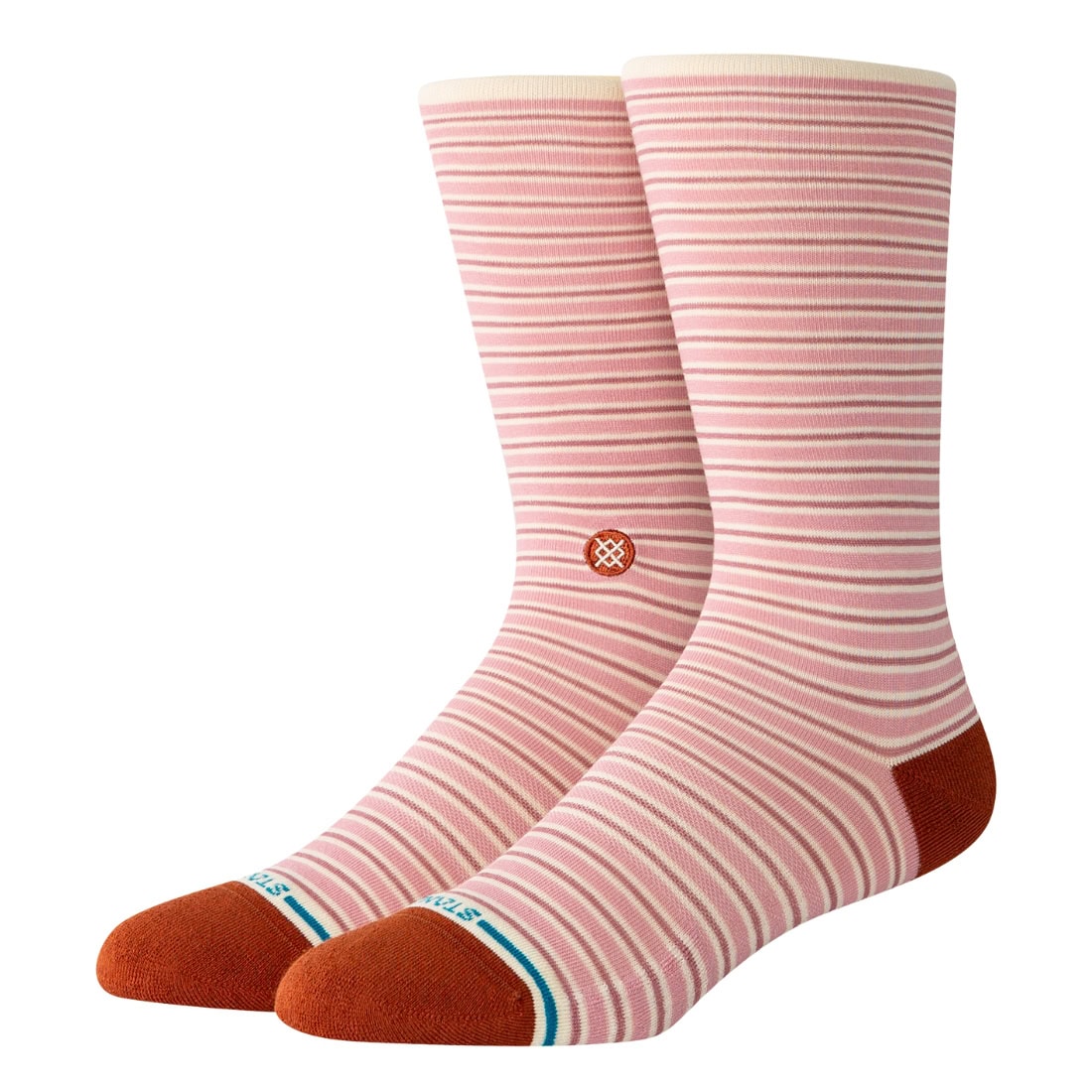 Stance Womens Fortune Crew Socks - Dusty Rose - Womens Crew Length Socks by Stance