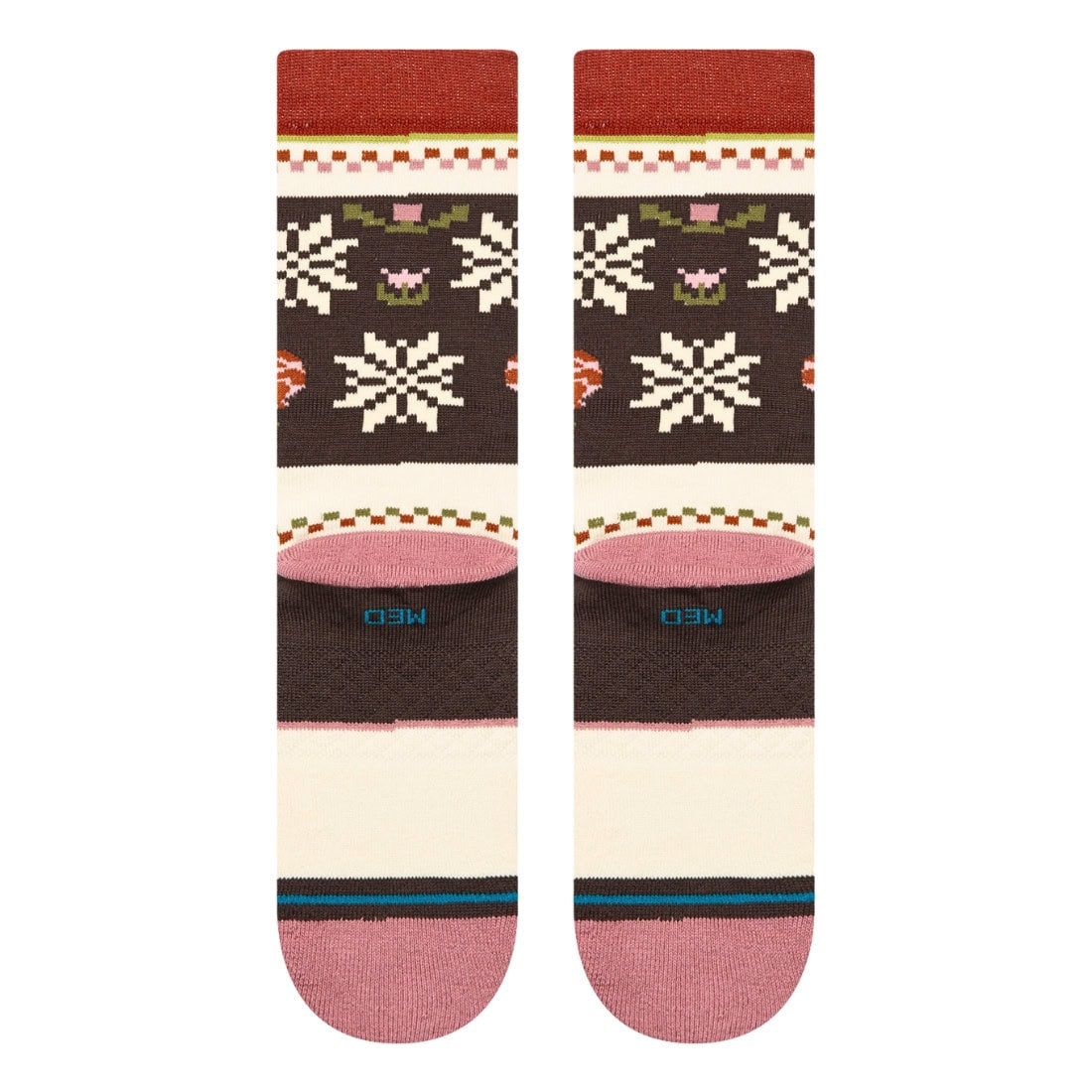 Stance Womens Mistling Toes Crew Socks - Dusty Rose - Womens Crew Length Socks by Stance