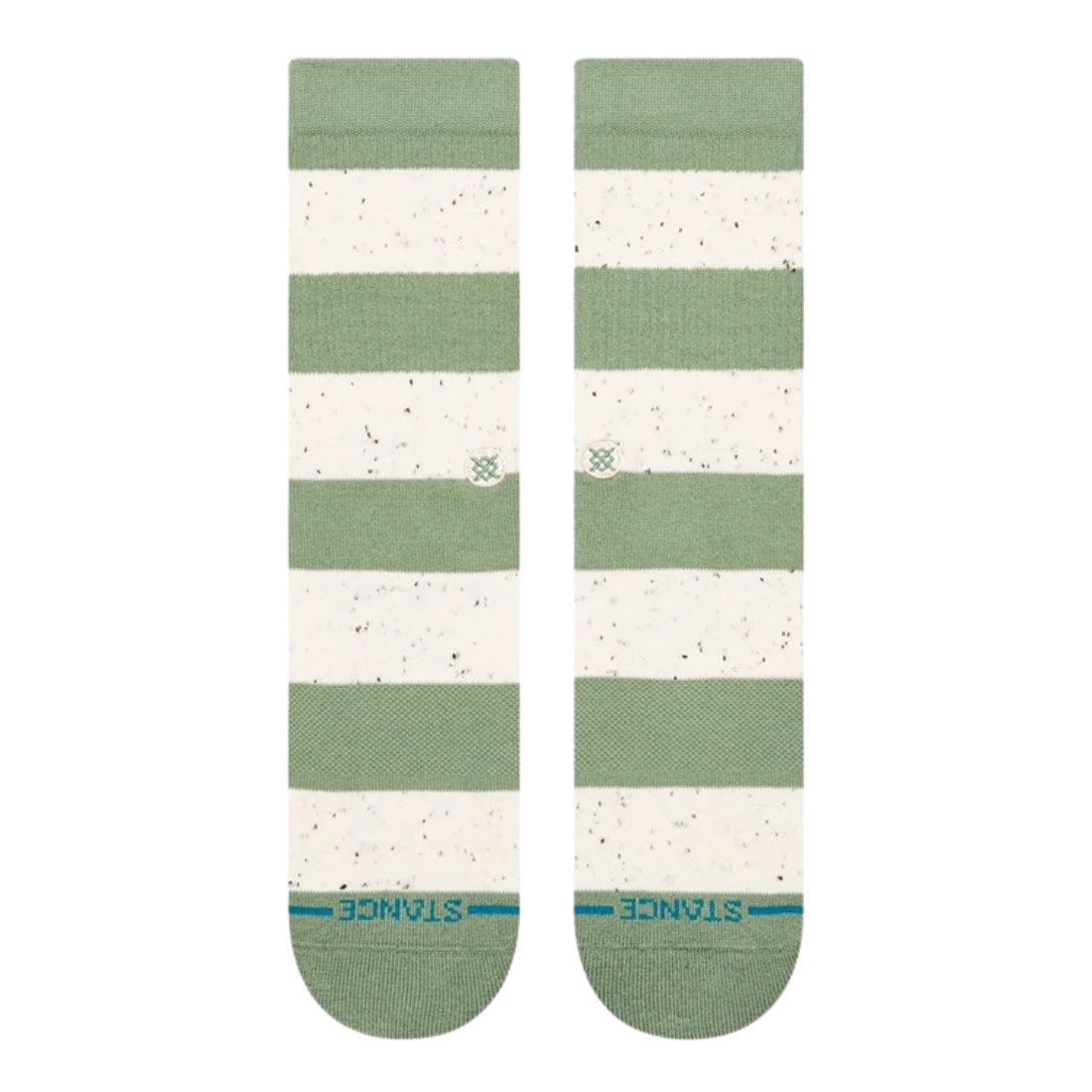 Stance Womens Nep Stripe Crew Socks - Green - Womens Crew Length Socks by Stance