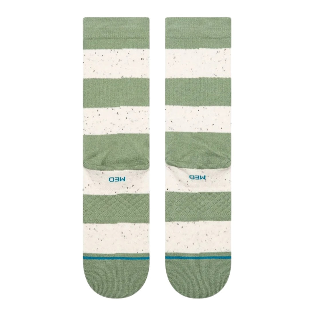 Stance Womens Nep Stripe Crew Socks - Green - Womens Crew Length Socks by Stance