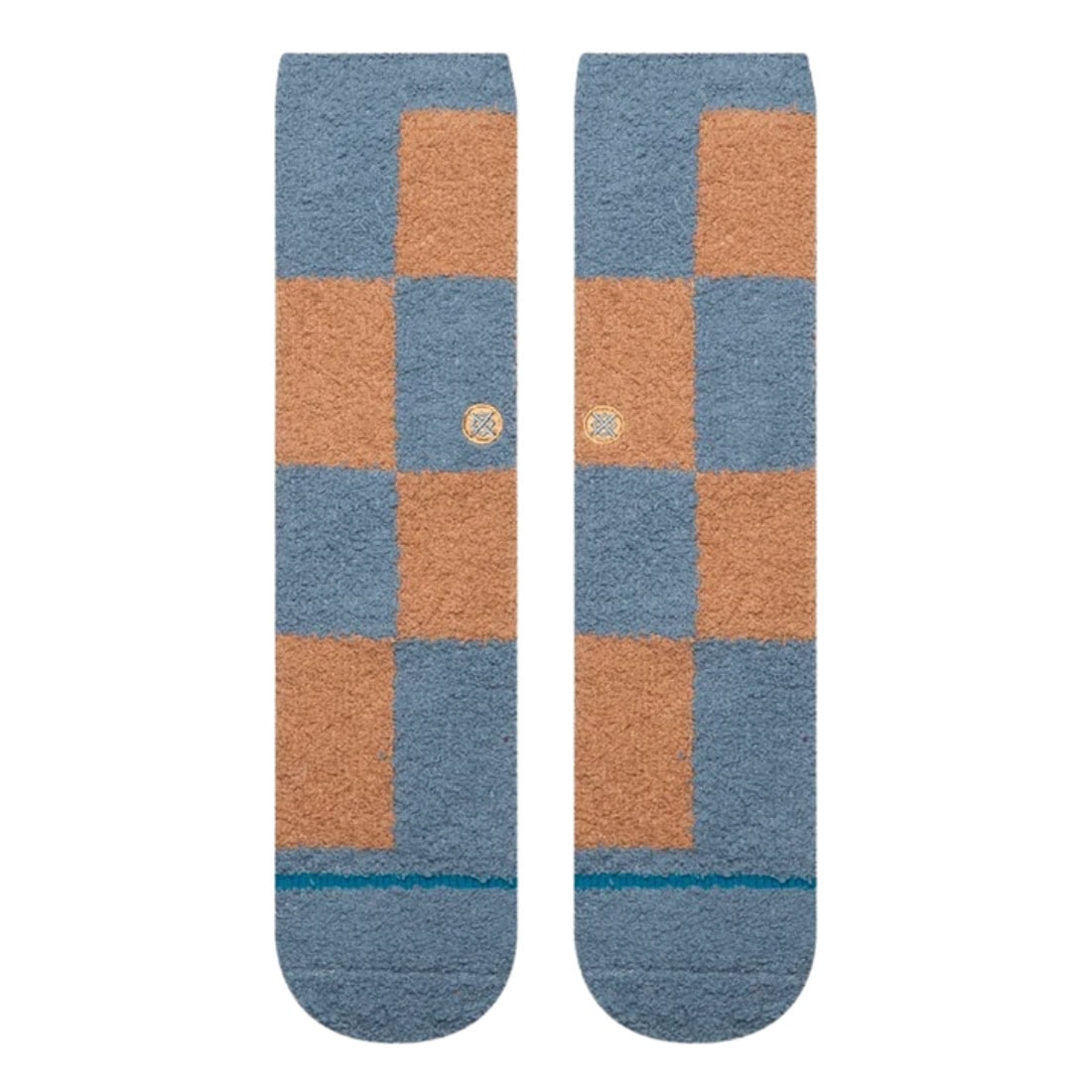 Stance Womens Patchwork Cozy Crew Socks - Sea Blue - Womens Crew Length Socks by Stance