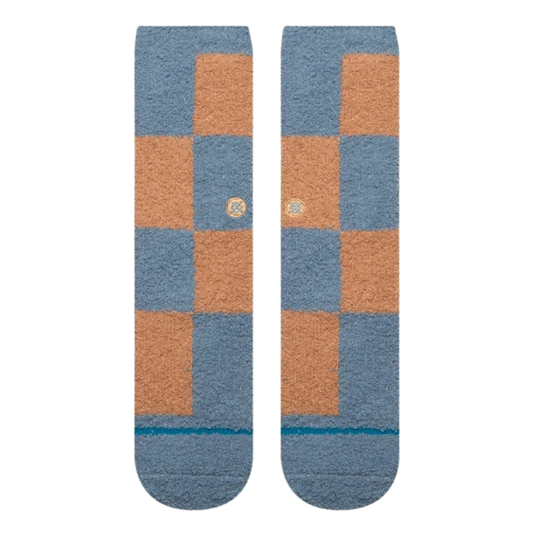Stance Womens Patchwork Cozy Crew Socks - Sea Blue - Womens Crew Length Socks by Stance