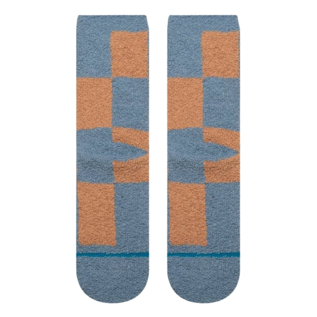 Stance Womens Patchwork Cozy Crew Socks - Sea Blue - Womens Crew Length Socks by Stance