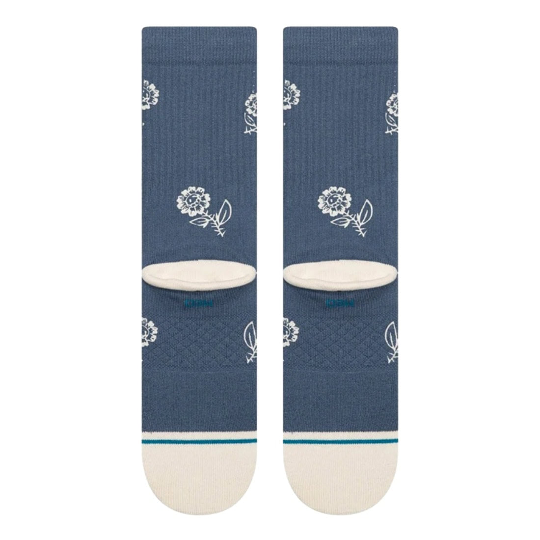 Stance Womens Petite Bloom Crew Socks - Sea Blue - Womens Crew Length Socks by Stance M (UK6-8.5)
