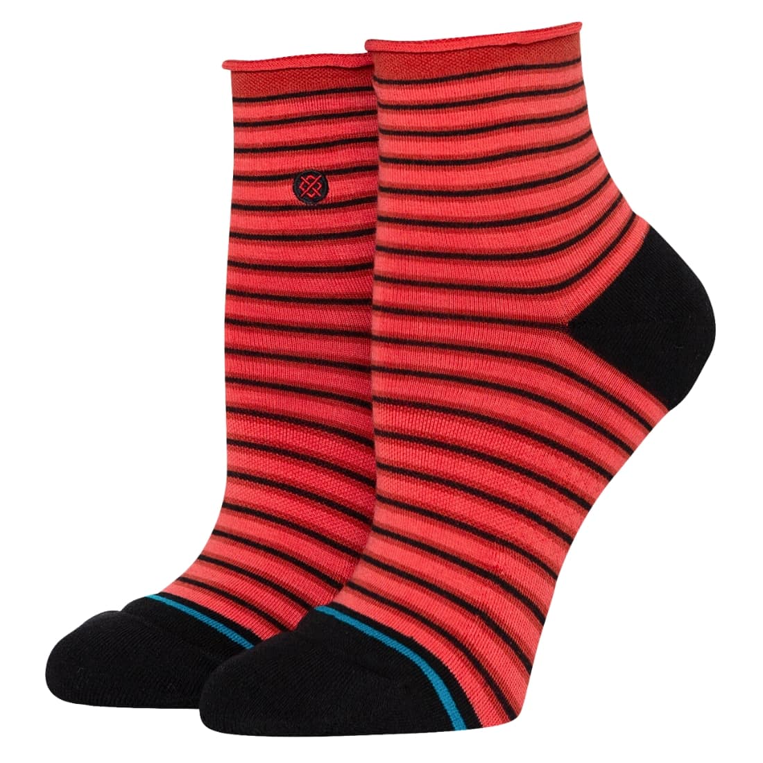 Stance Womens Red Fade Quarter Socks - Red Fade
