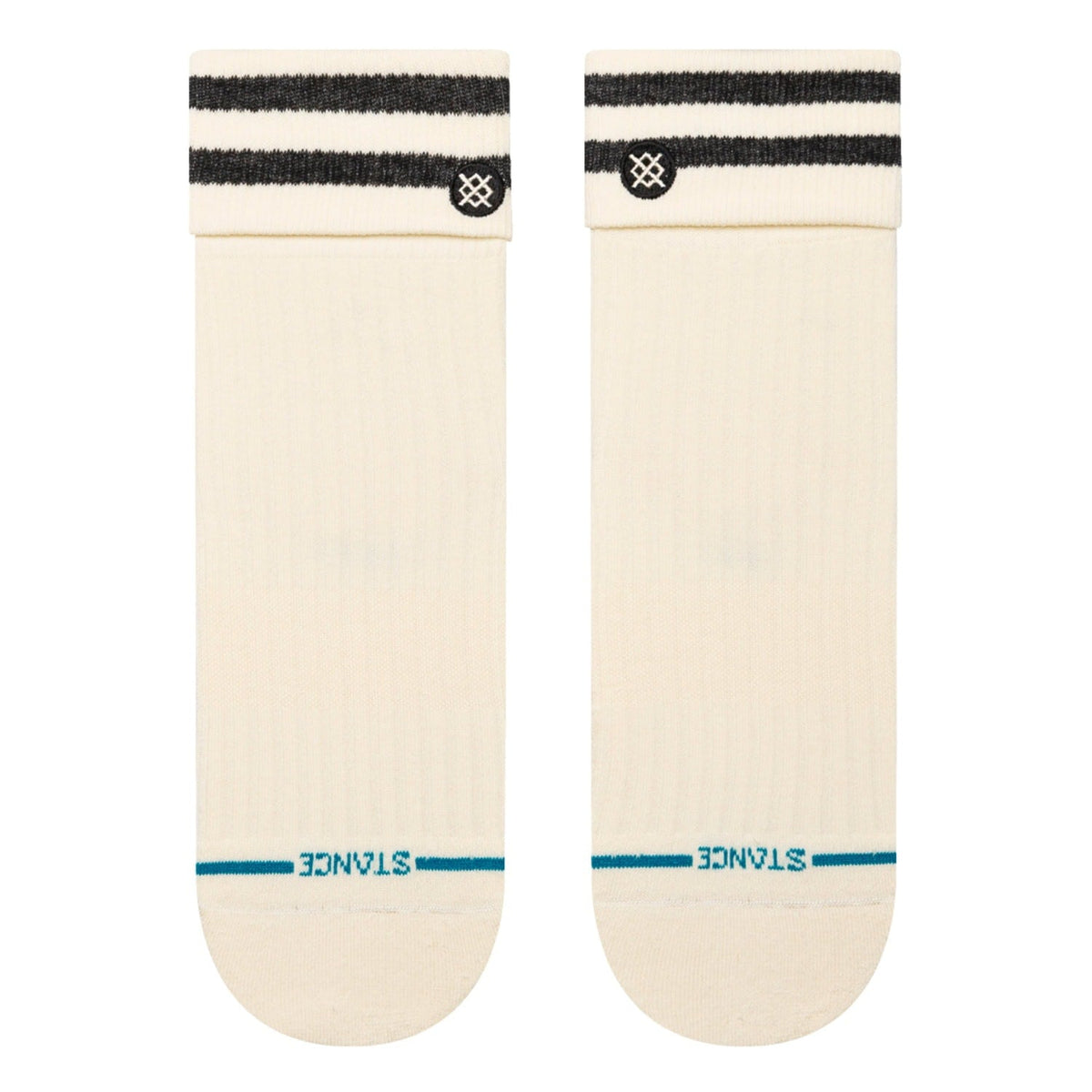 Stance Womens Roll Cuff Quarter Socks - Canvas - Womens Crew Length Socks by Stance