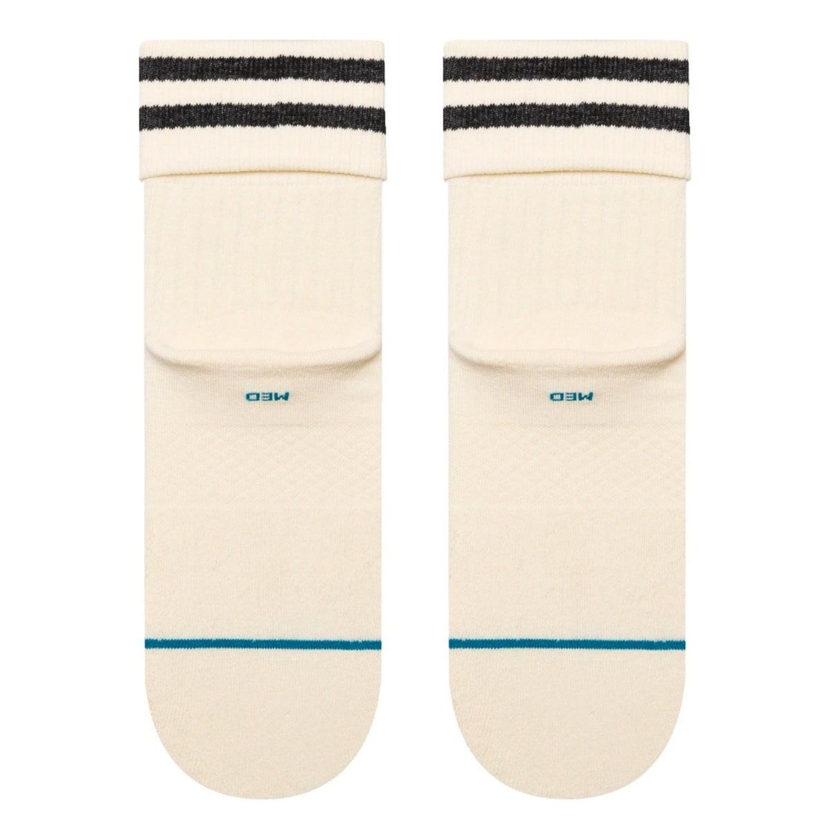 Stance Womens Roll Cuff Quarter Socks - Canvas - Womens Crew Length Socks by Stance