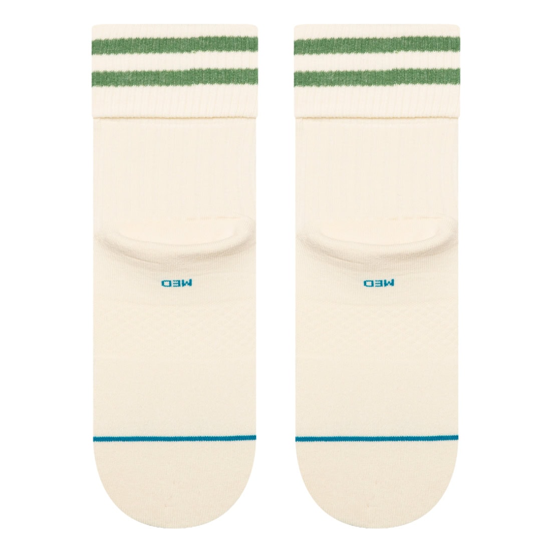 Stance Womens Roll Cuff Quarter Socks - Green - Womens Crew Length Socks by Stance