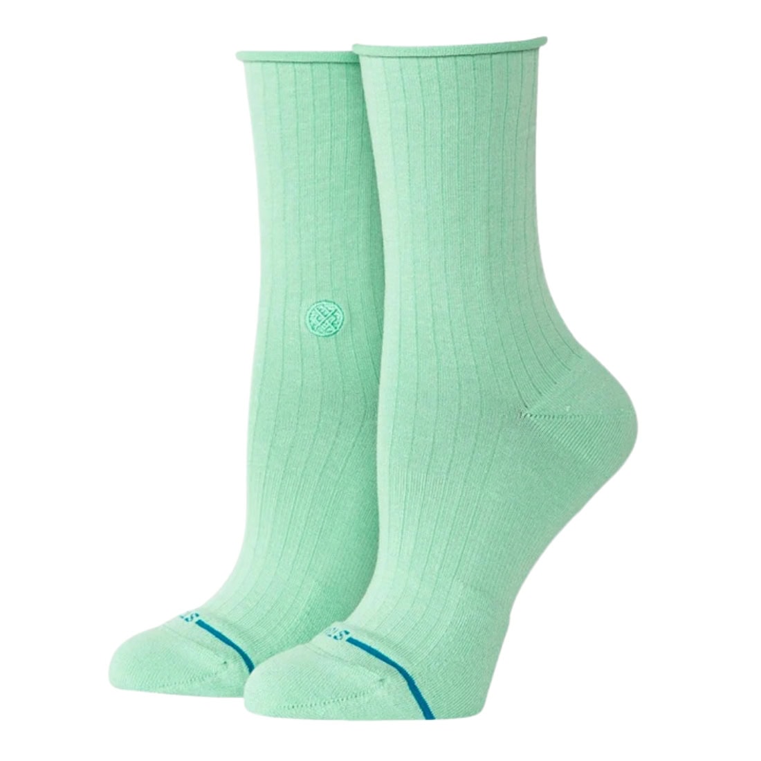 Stance Womens Roll Cuff Quarter Socks - Jade