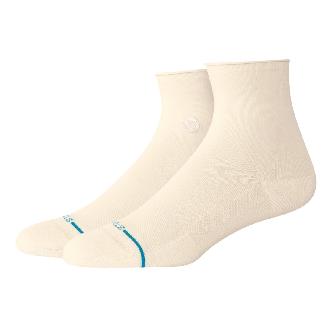 Stance Womens Rollin Quarter Socks - Cream - Womens Crew Length Socks by Stance