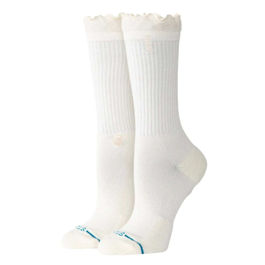 Stance Womens Ruffle Crew Socks - Canvas - Womens Crew Length Socks by Stance M (UK6-8.5)